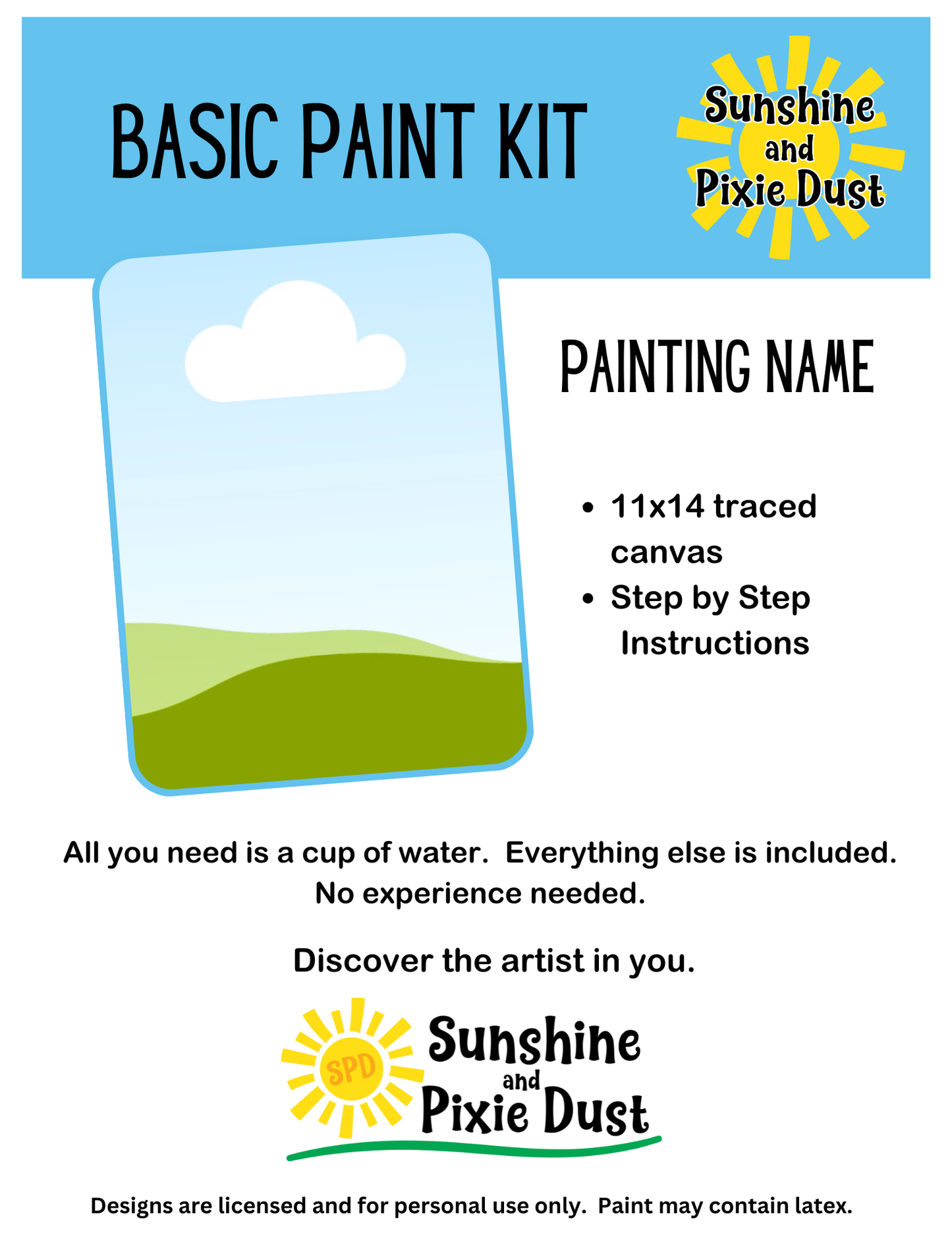 Autumn Glow 11x14 Canvas Paint Kit – DIY Art Set All Ages, Traced Canvas, Brushes & Instructions, Quality Craft Project Gift