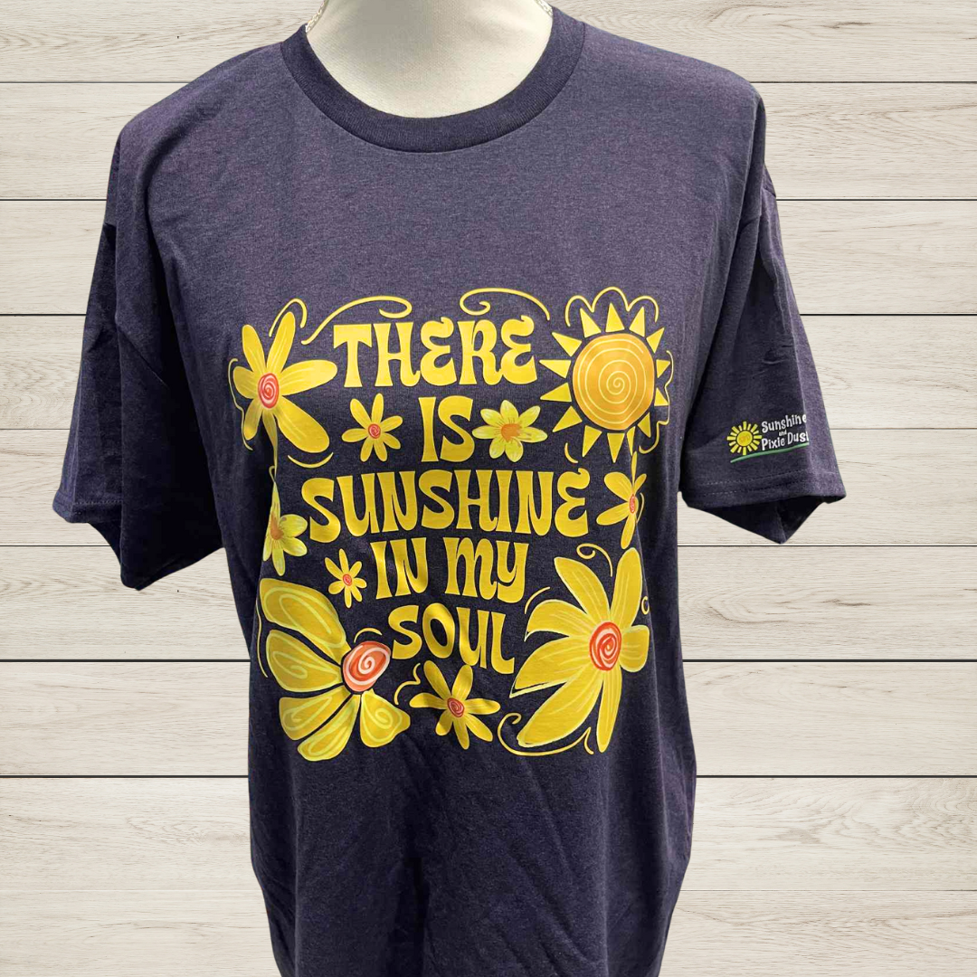 There Is Sunshine In My Soul T-Shirt | Happy Retro Floral Tee