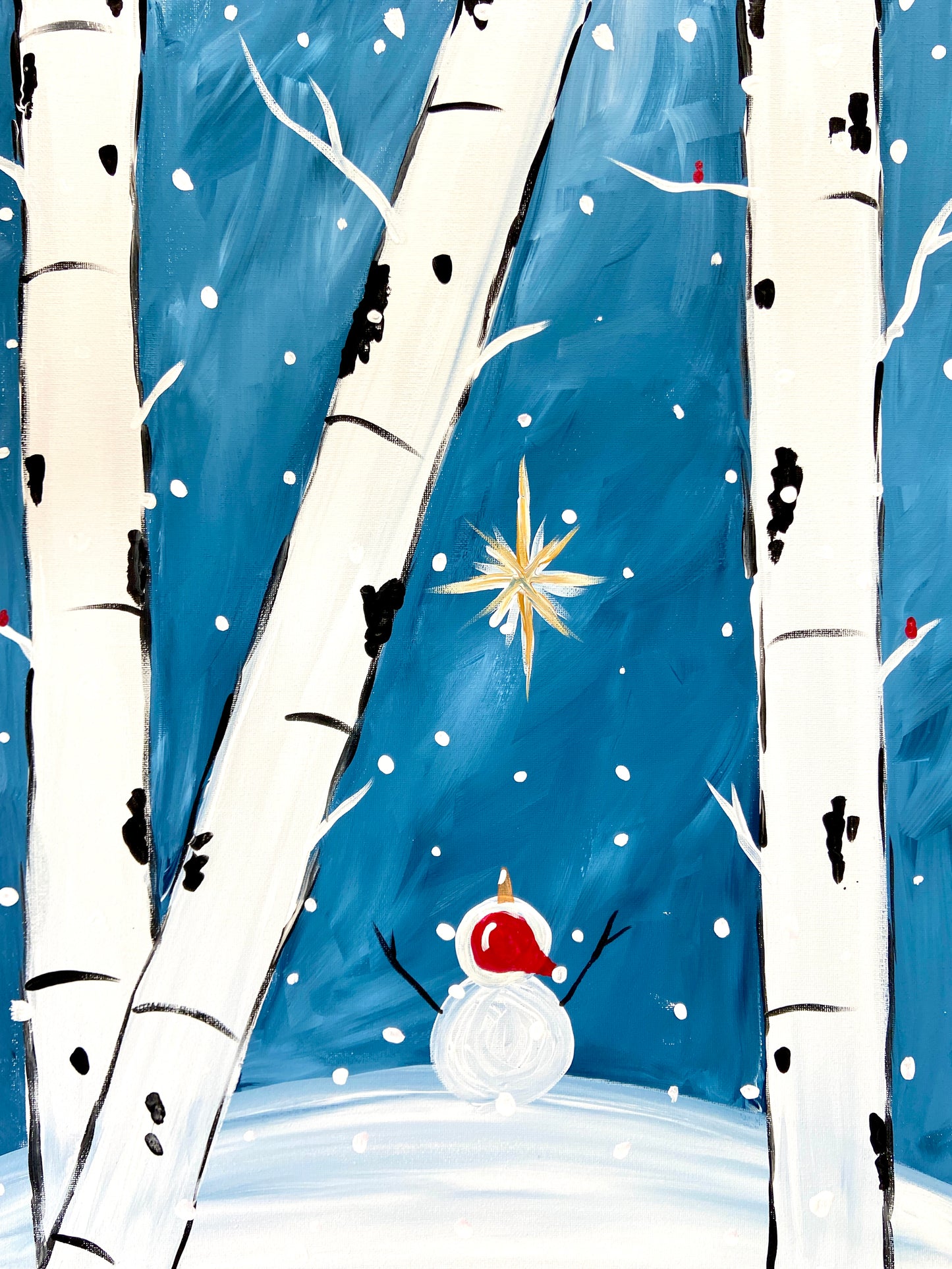 Snowman in Woods Paint Kit