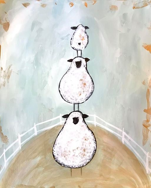 Stacked Sheep Paint Kit