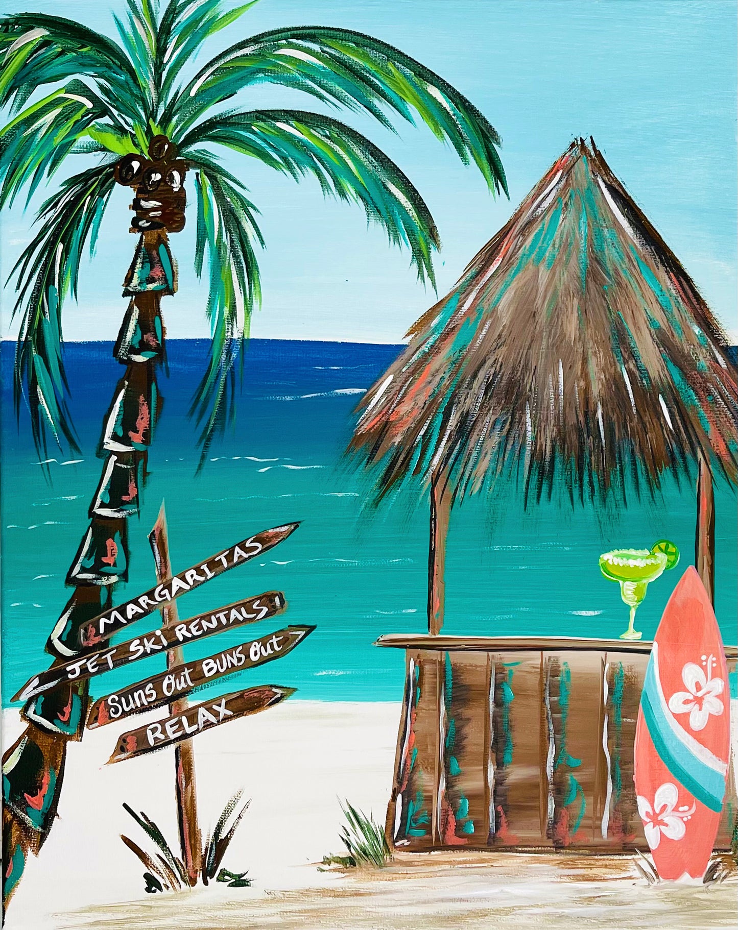 Summer Paradise Acrylic Paint Kit