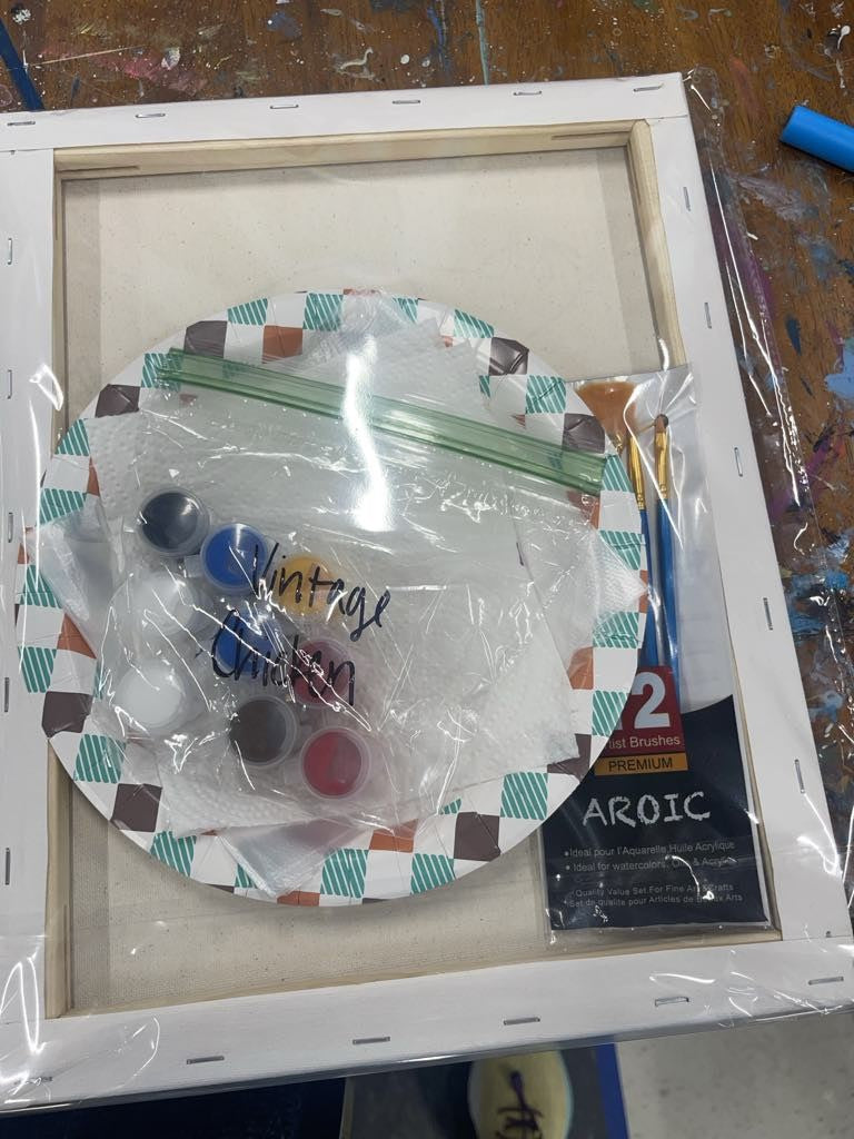 Serene Spot Paint Kit – Pre-Drawn Canvas | DIY Paint Kit for All Ages | Easy At-Home Activity | Art Gift