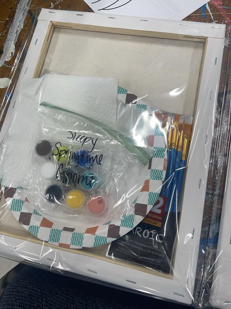 Desert Sunset Paint Kit – DIY Art Set All Ages, Traced Canvas, Brushes & Instructions, Quality Craft Project Gift