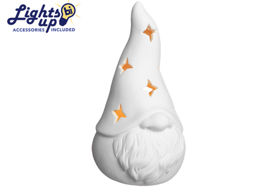 Lighted Contemporary Gnome Ceramic