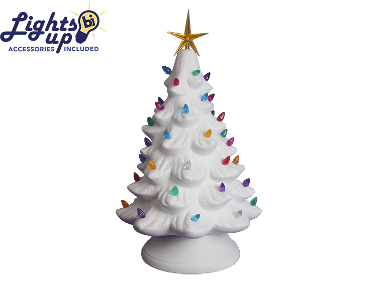 Lighted Christmas Tree Ceramic