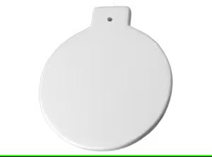 Flat Ball Ornament Ceramic