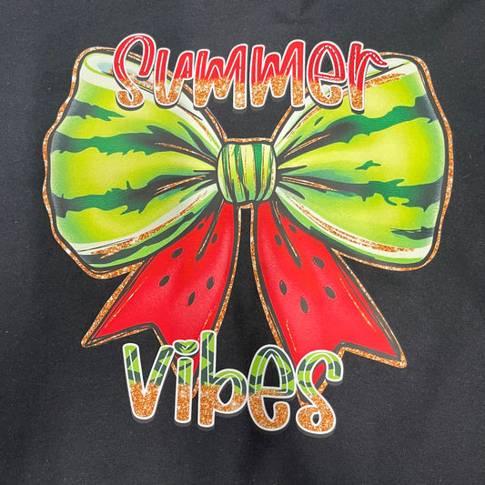 Watermelon Summer Vibes Black T-Shirt, Soft Style, Unisex Fit