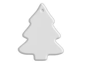 Classic Christmas Tree Party Ornament Ceramic