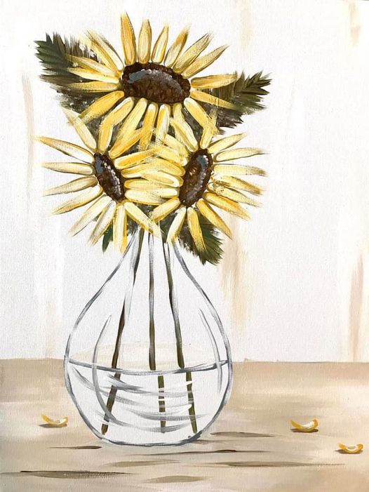 Sunflowers in Vase Acrylic Paint Kit