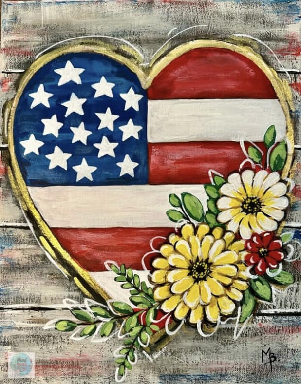 Americana Heart Acrylic Paint Kit