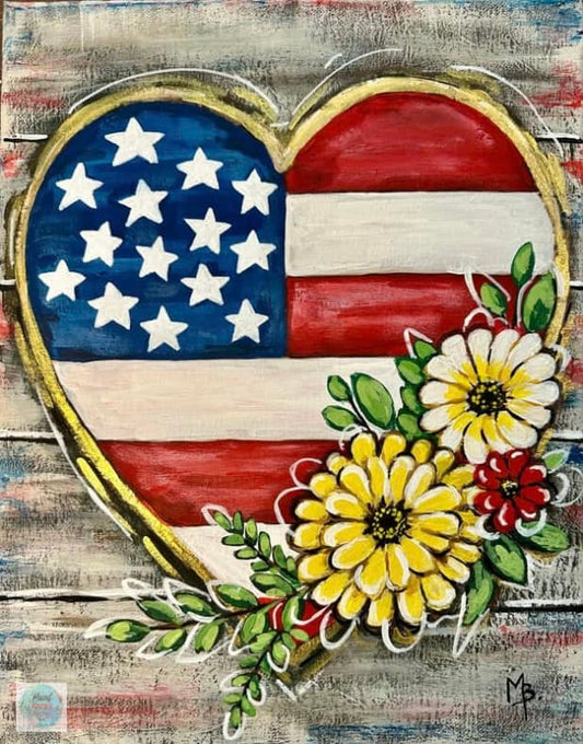 Americana Heart Acrylic Paint Kit