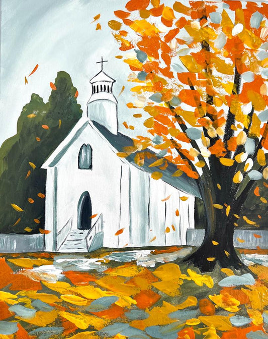 Autumn Church Acrylic Paint Kit