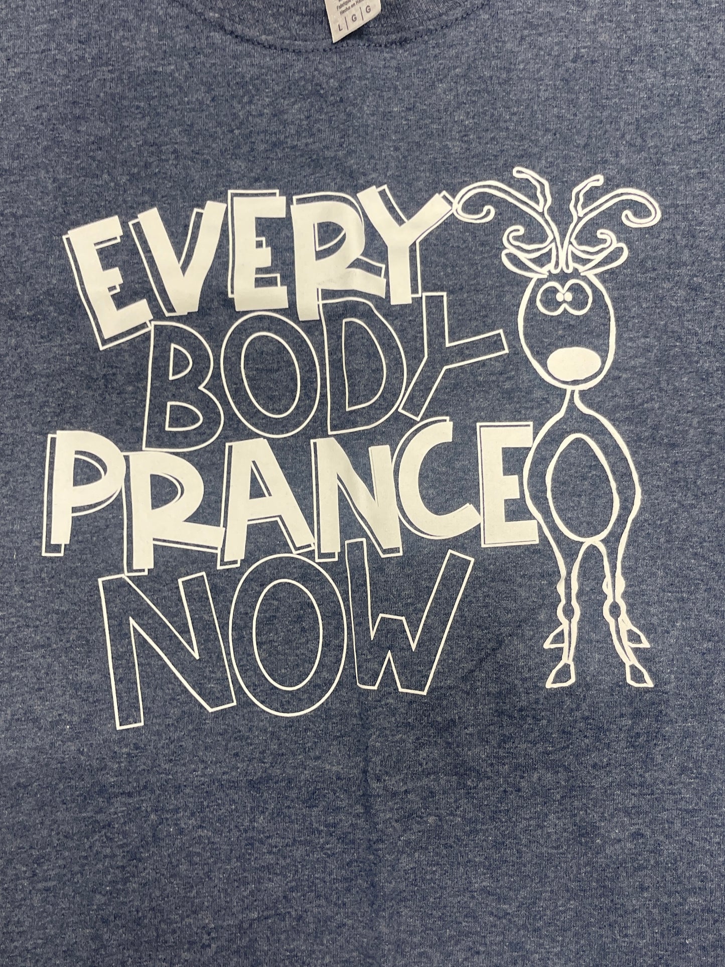 Every Body Prance Now T-Shirt Heather Navy L