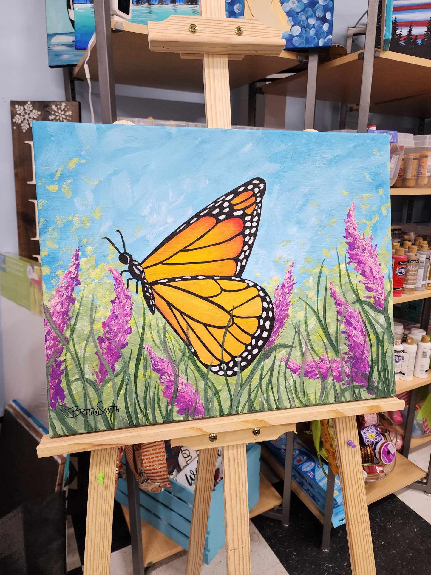 Butterfly on Flower Acrylic Paint Kit