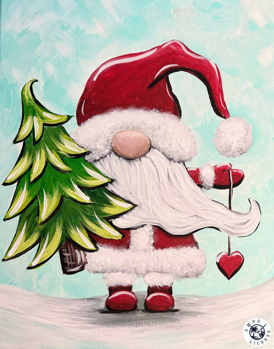 Christmas Tree Gnome Acrylic Paint Kit