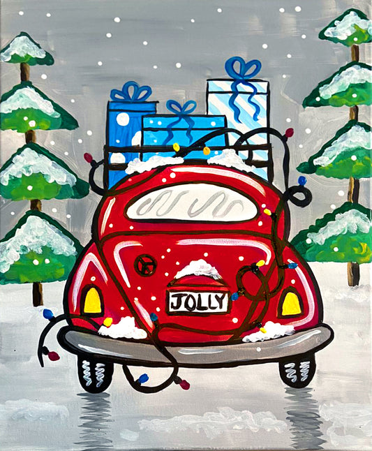 Christmas VW Bug Acrylic Paint Kit