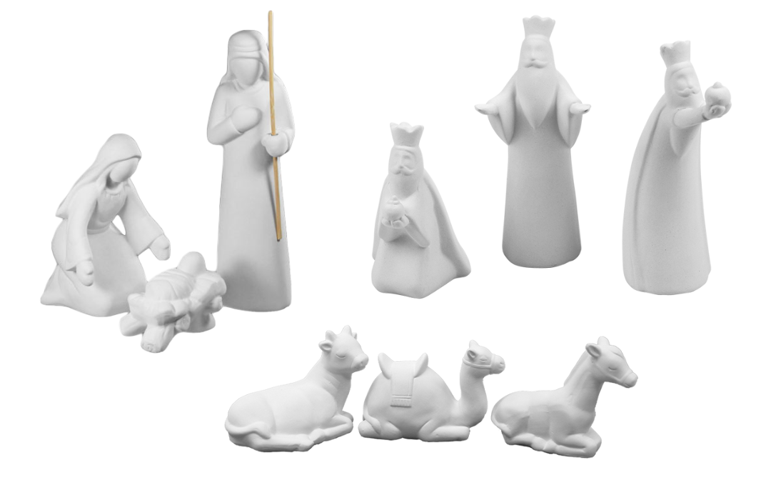 9 Piece Nativity Ceramic