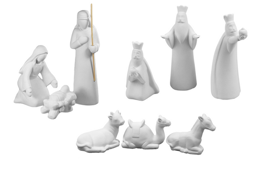 9 Piece Nativity Ceramic