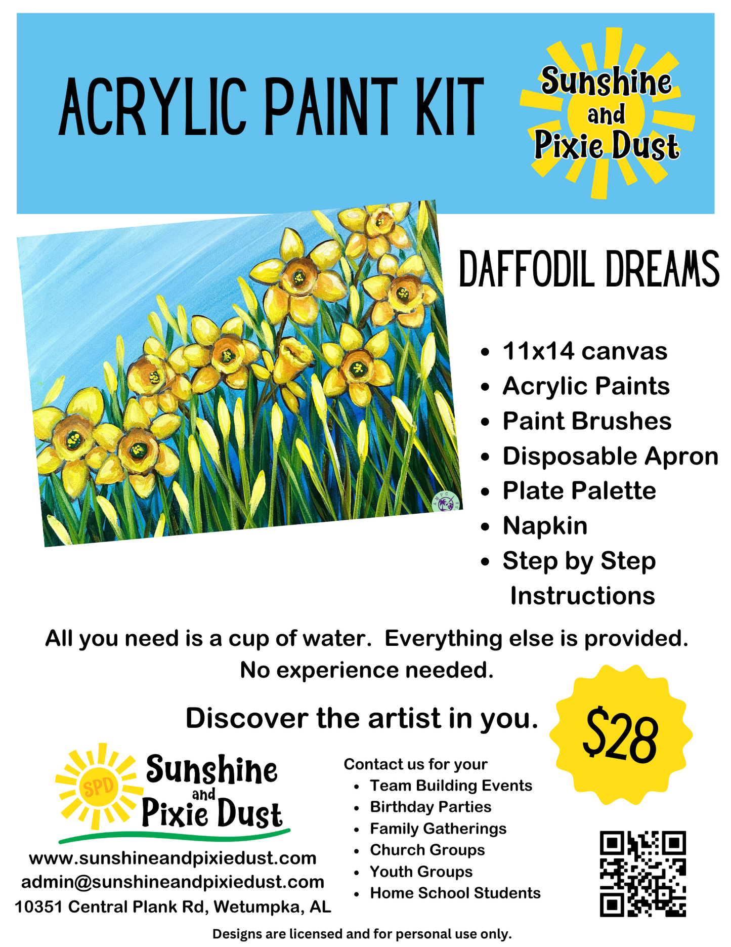 Daffodil Dreams Paint Kit