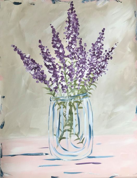 Lavender in Vase Acrylic Paint Kit