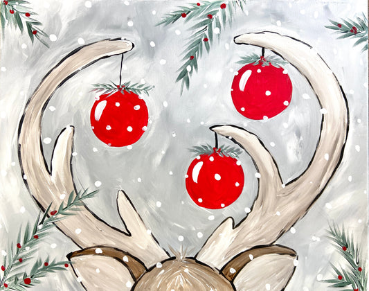 Deer with Ornaments Acrylic Paint Kit