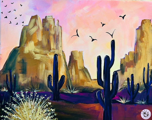 Desert Sunset Acrylic Paint Kit