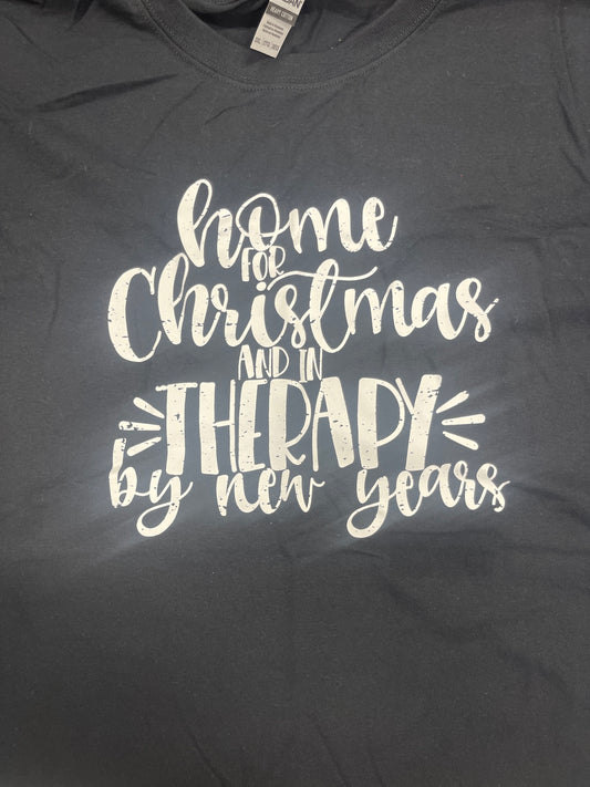 Home for Christmas T-Shirt Black 3XL