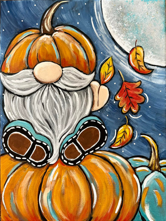 FALL-ing Leaves 11x14 Canvas Paint Kit – DIY Art Set All Ages, Traced Canvas, Brushes & Instructions, Quality Craft Project Gift