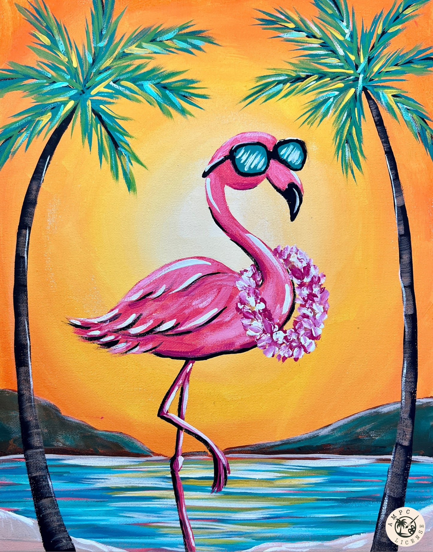 Flamingo Frolic Acrylic Paint Kit