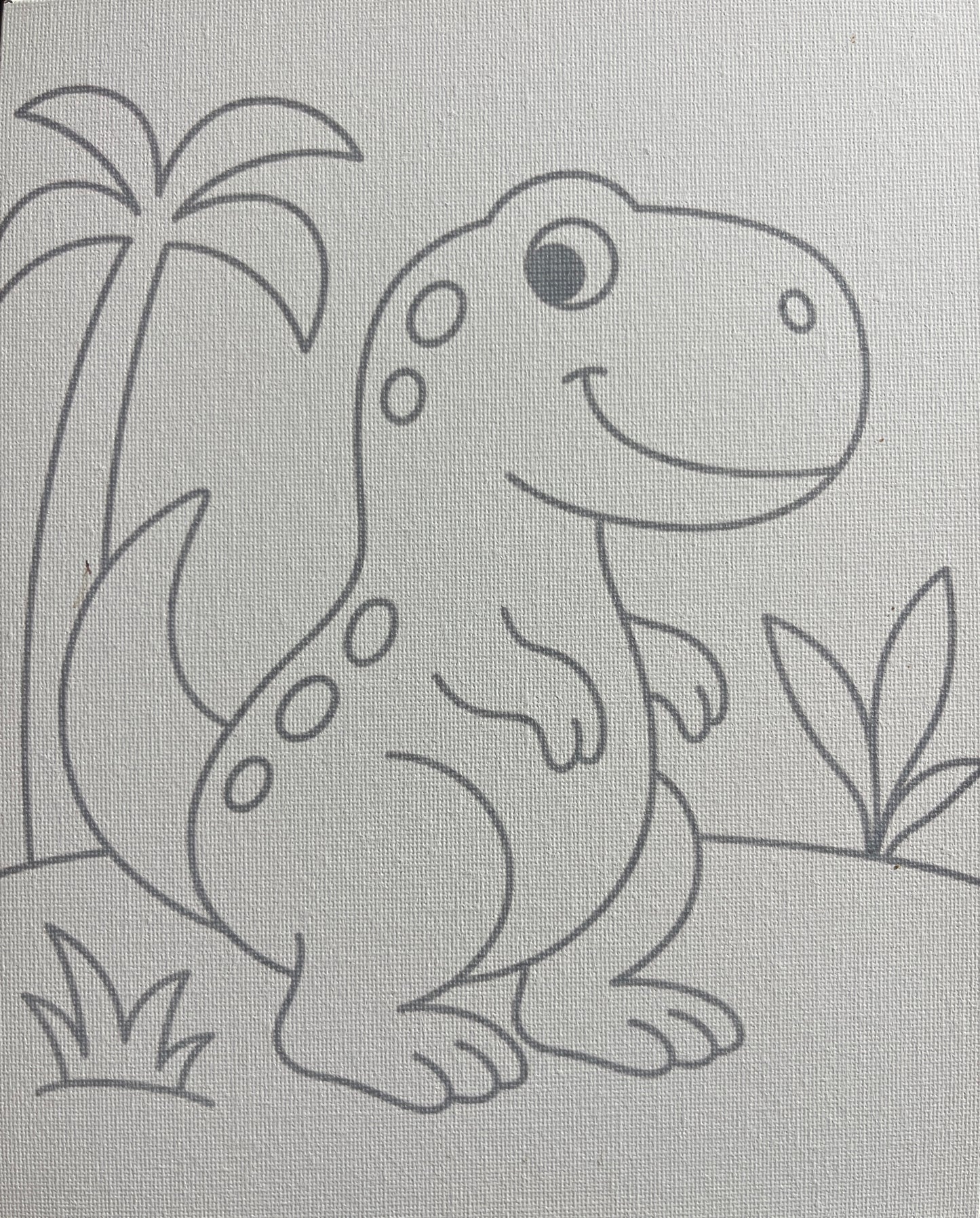 Lil Dino 8x10 Canvas Board Paint Kit - DIY Art Set All Ages, Traced Design, Paint & Brush, Quality Craft Project Gift