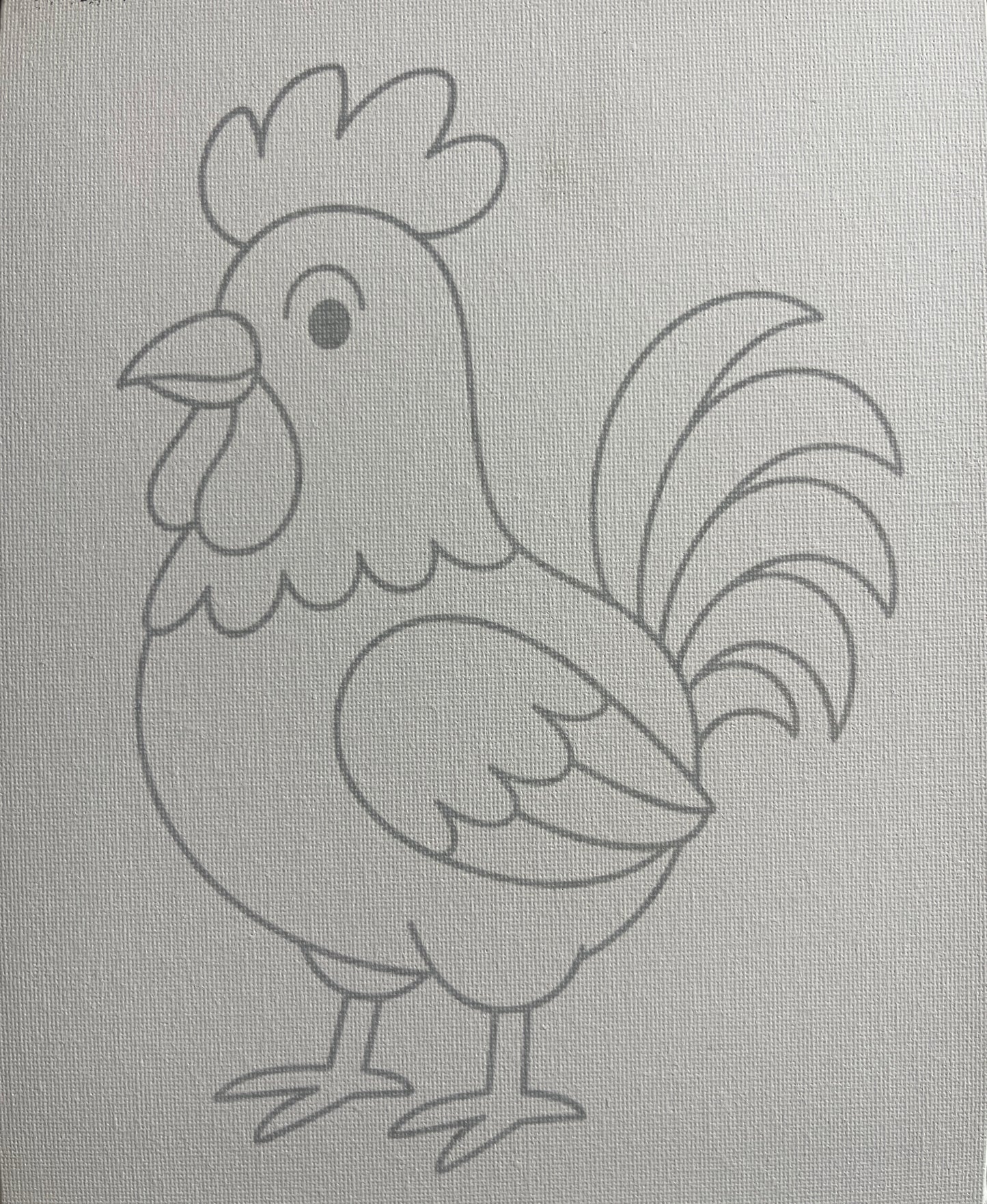 Rooster Canvas Board Paint Kit - DIY Art Set All Ages, Traced Design, Paint & Brush, Quality Craft Project Gift