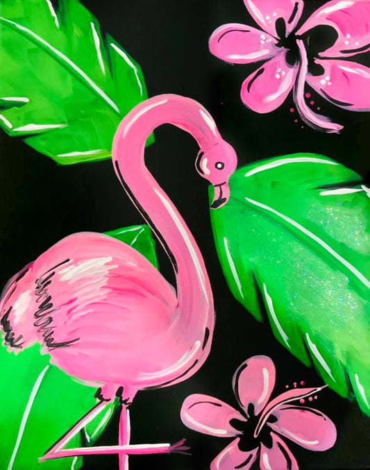 Funky Flamingo Acrylic Paint Kit