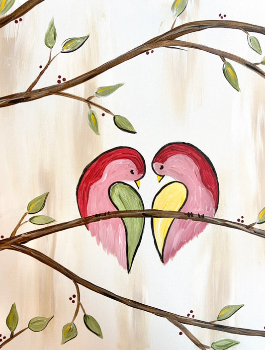 Love Birds Acrylic Paint Kit