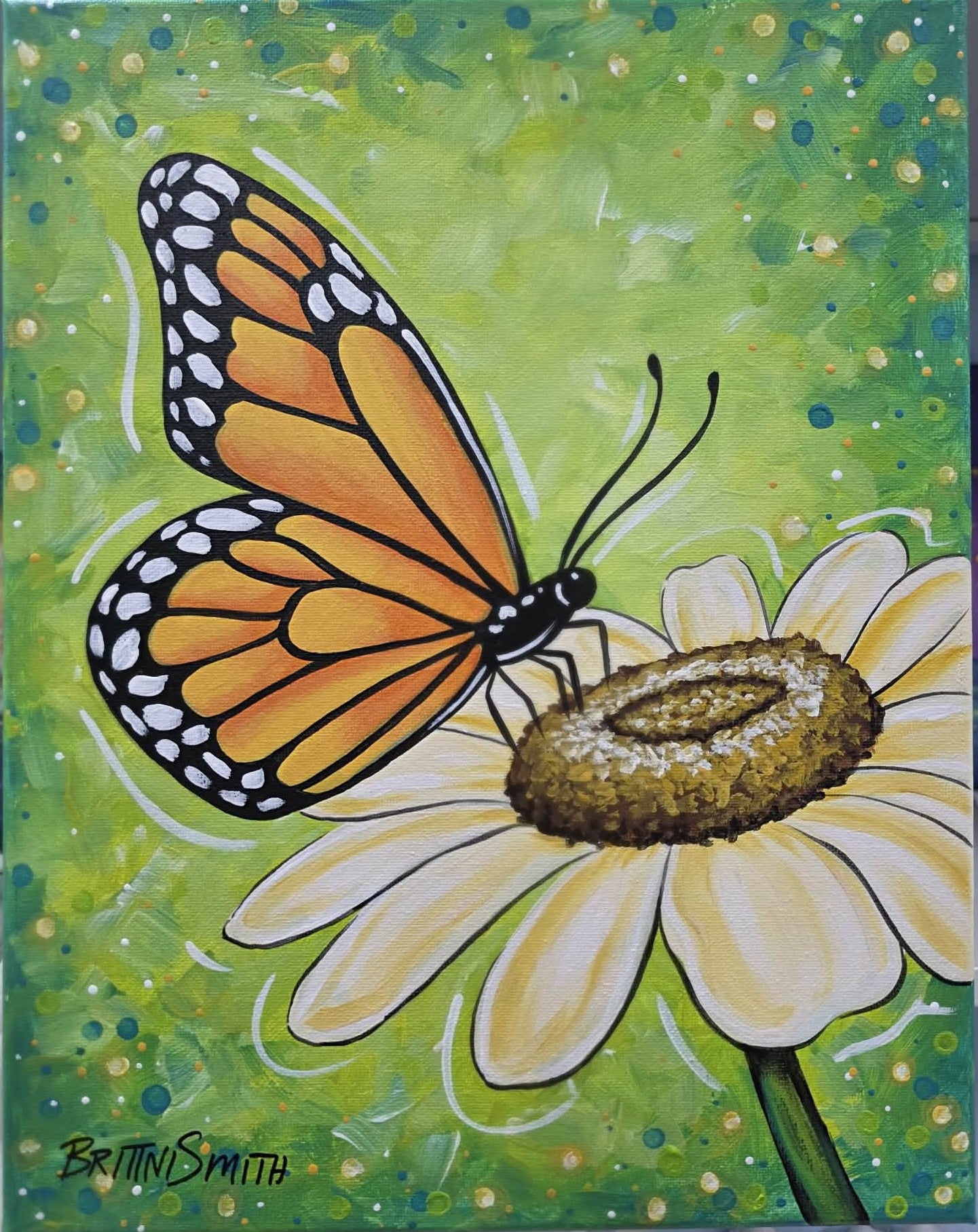 Magical Monarch Paint Kit | 11x14 DIY Pre-Drawn Canvas with Instructions | Butterfly Craft