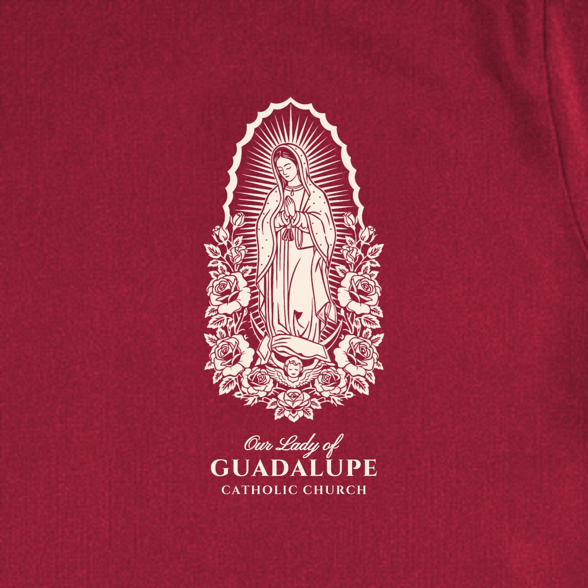Cardinal Red front design close up