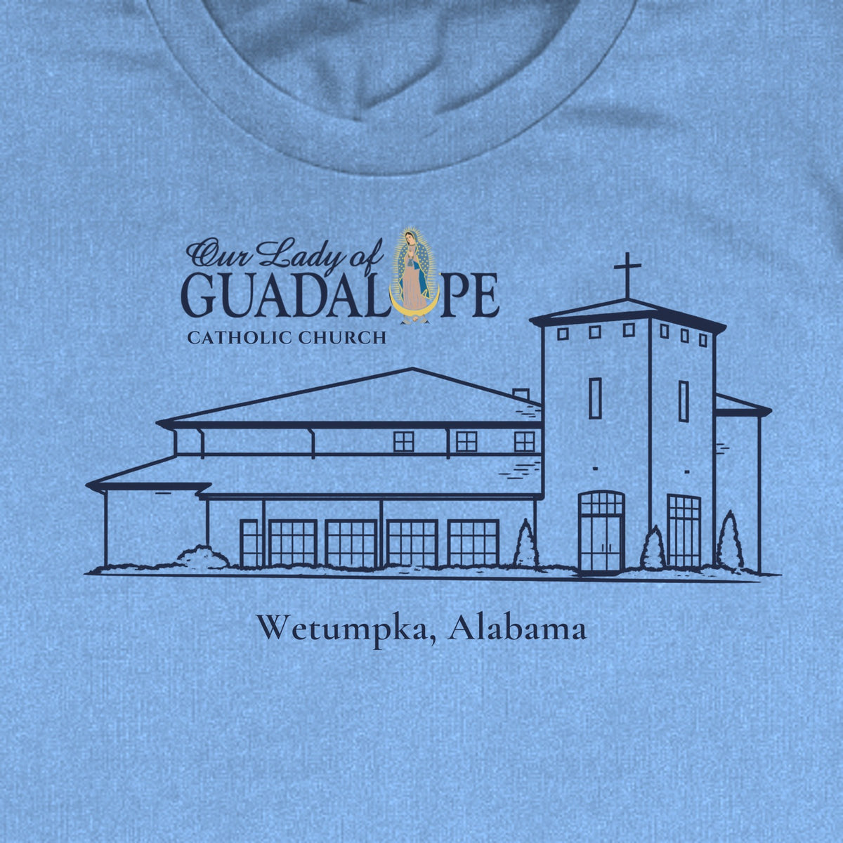 Carolina Blue back design close up