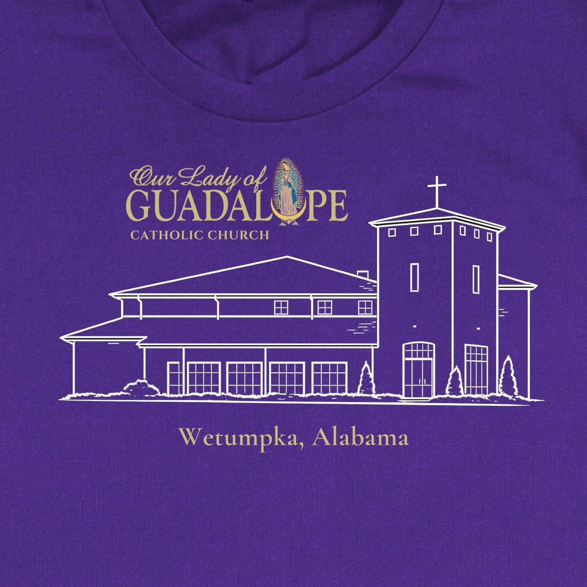 Purple back design close up