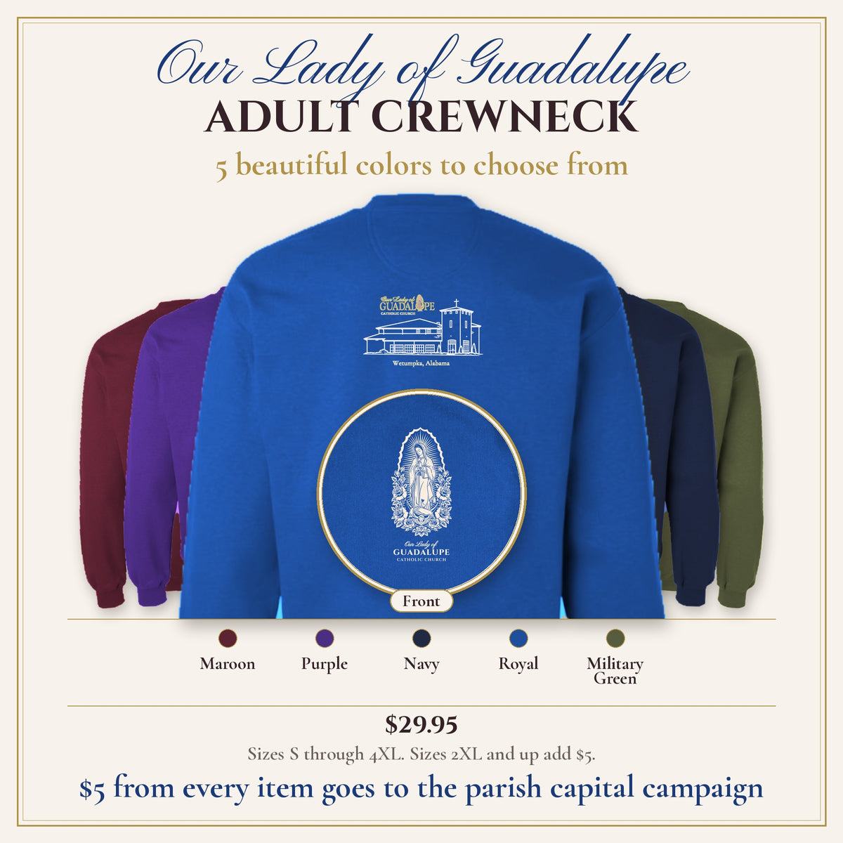 Adult Crewneck in 5 colors