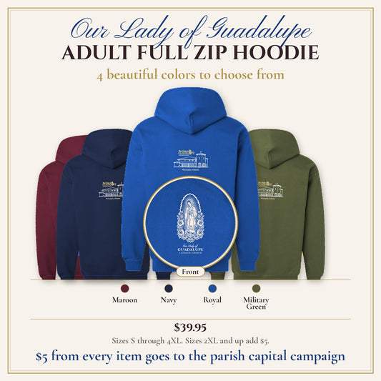 Adult Full Zip Hoodie in 4 colors