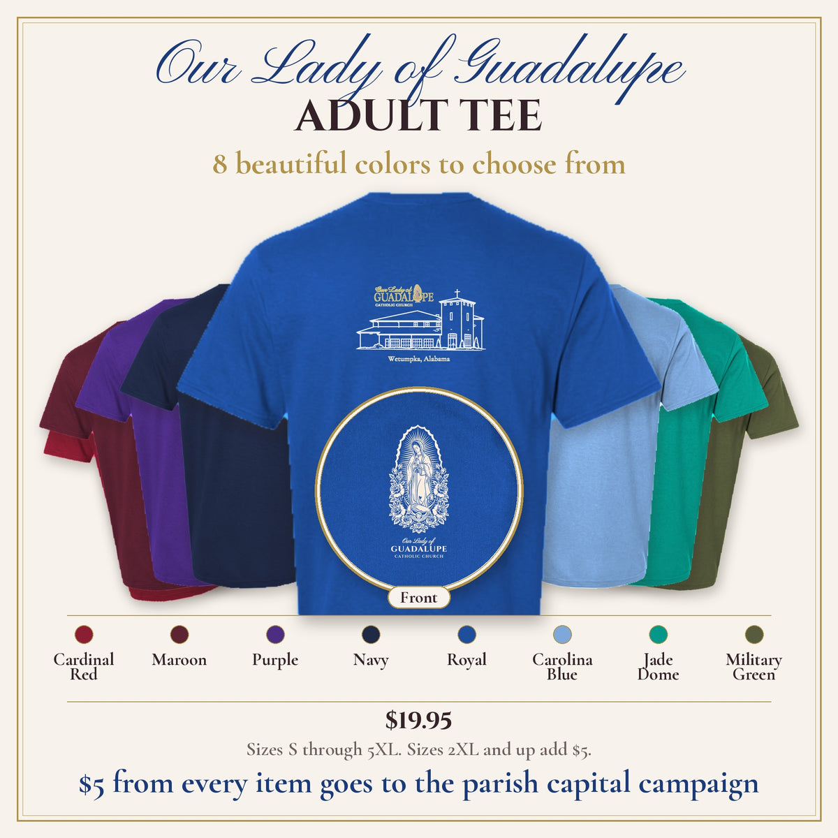 Adult Tee in 8 colors