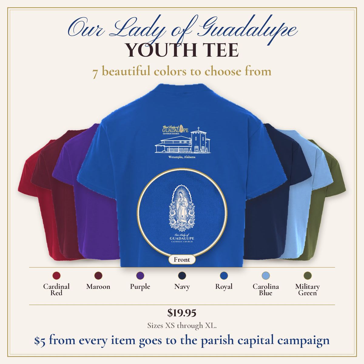 Youth Tee in 7 colors