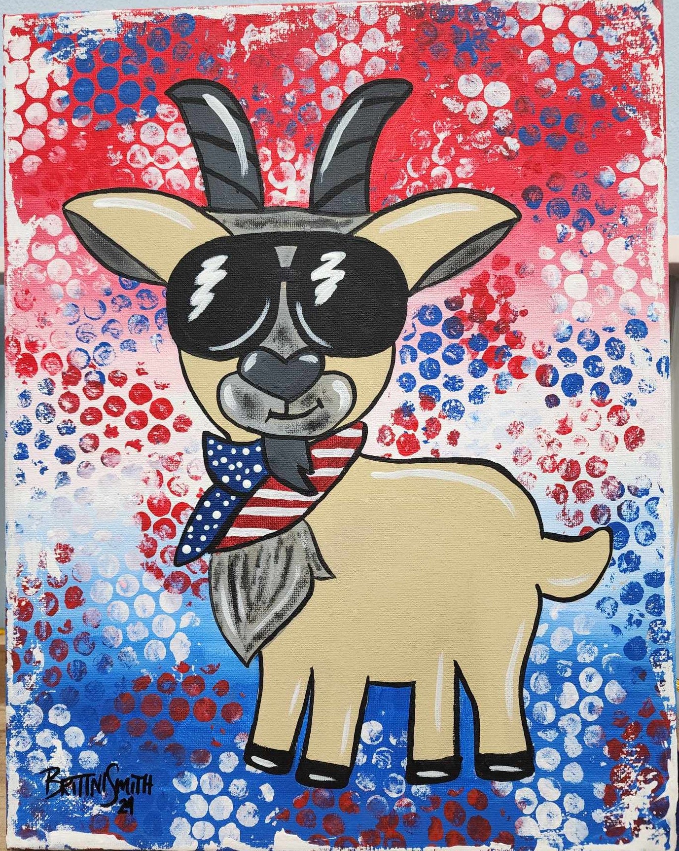 Patriotic Goat Acrylic Paint Kit