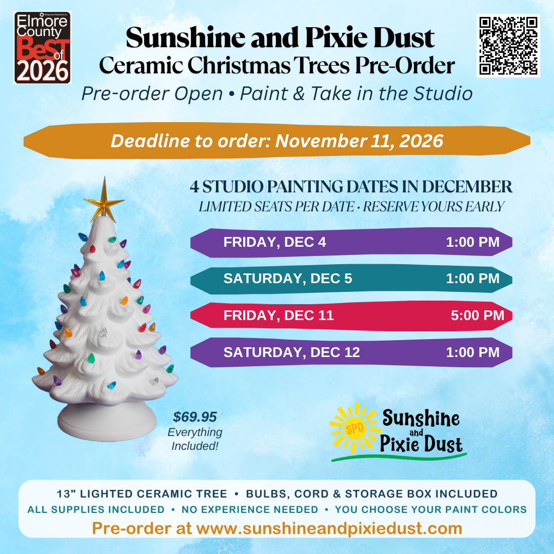 12/2026 Ceramic Christmas Tree Paint and Take Presale (SPD Studio)