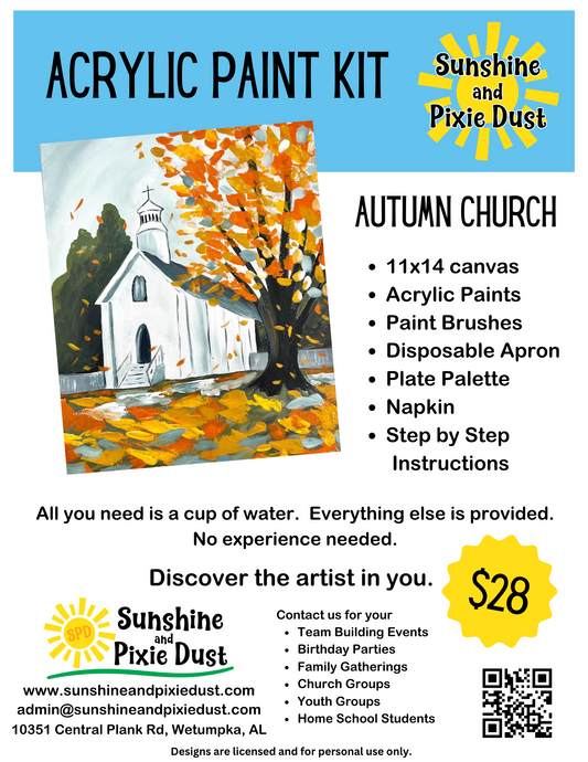 Autumn Church Acrylic Paint Kit