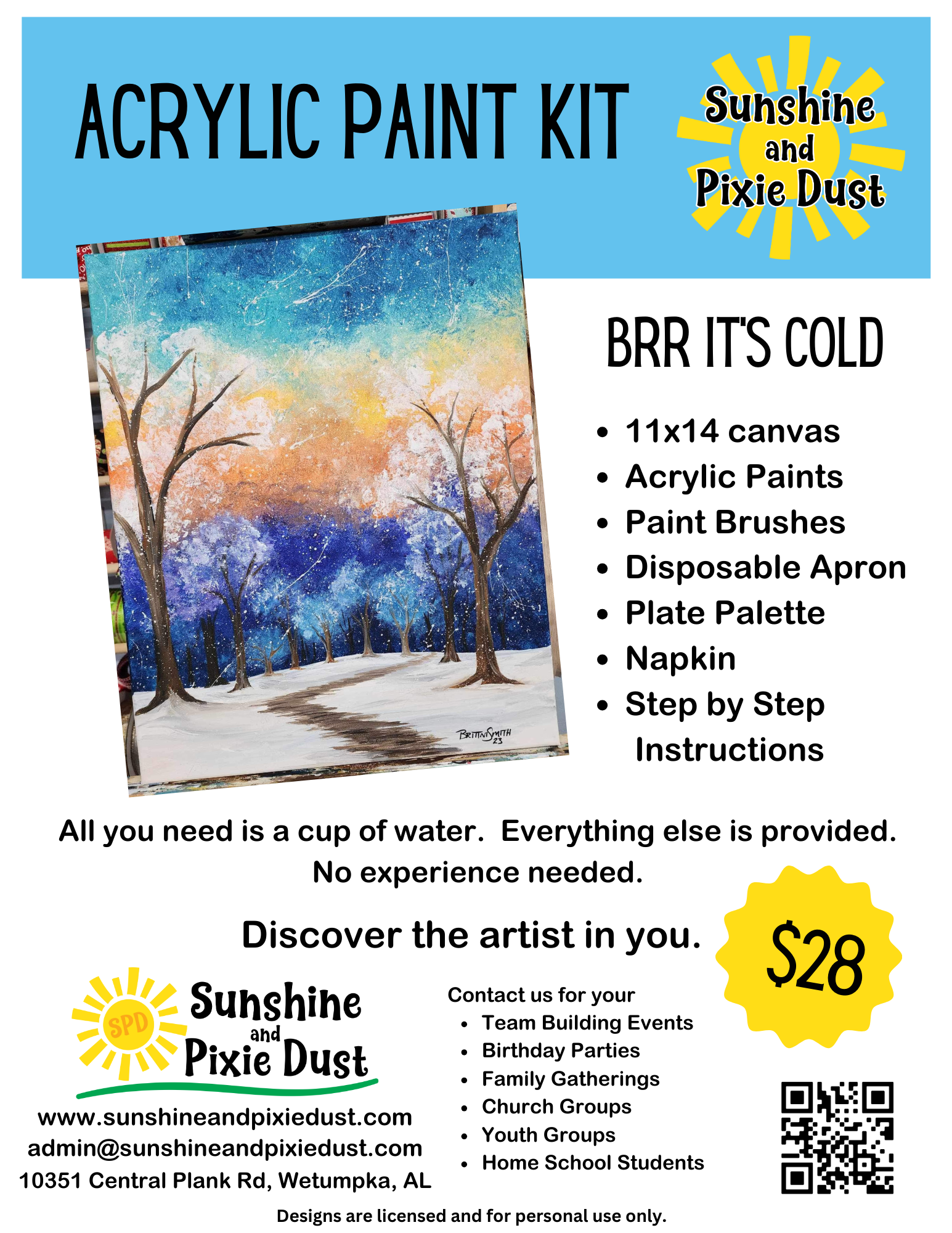 BRR It's Cold Paint Kit – Sunshine and Pixie Dust