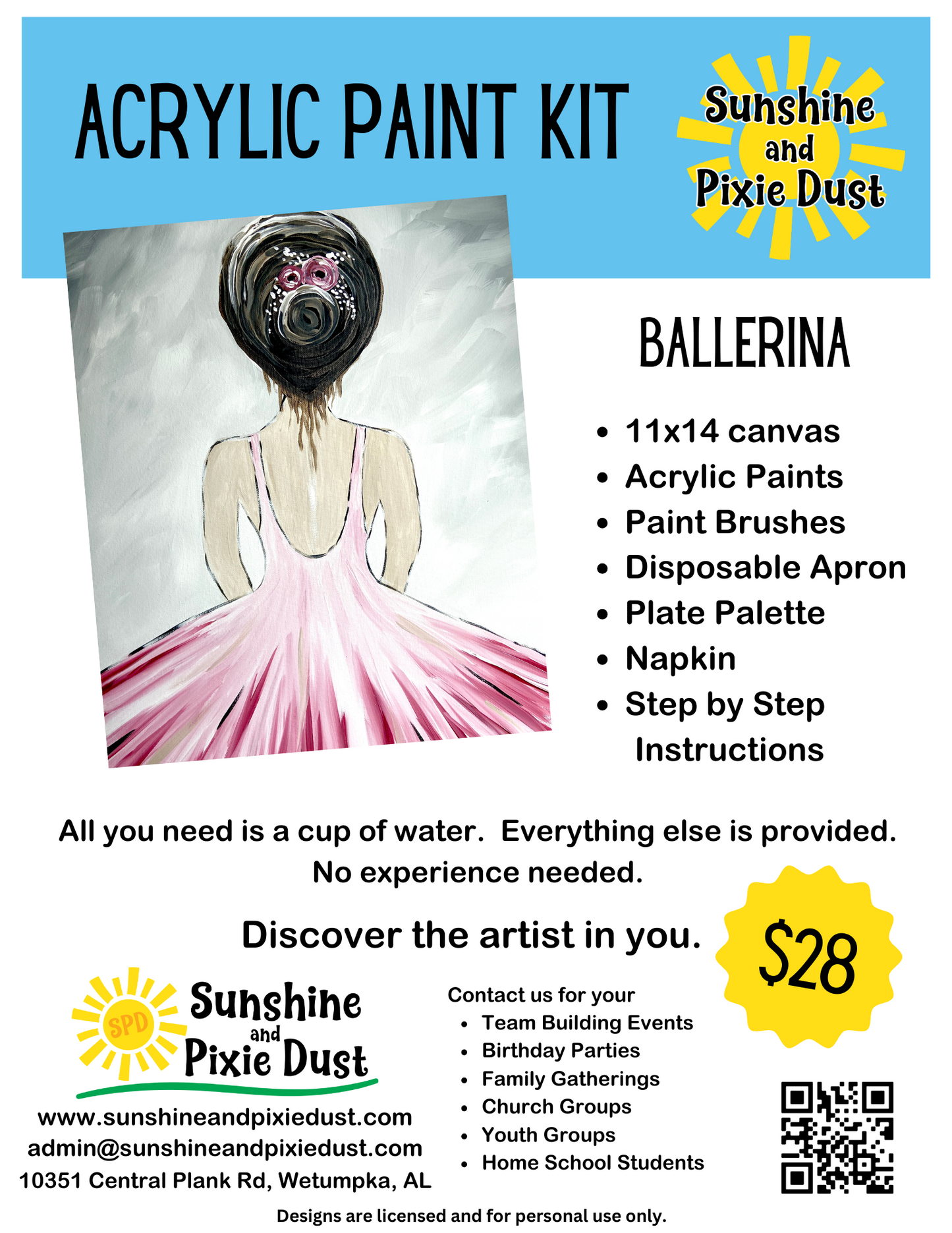 Ballerina Acrylic Paint Kit