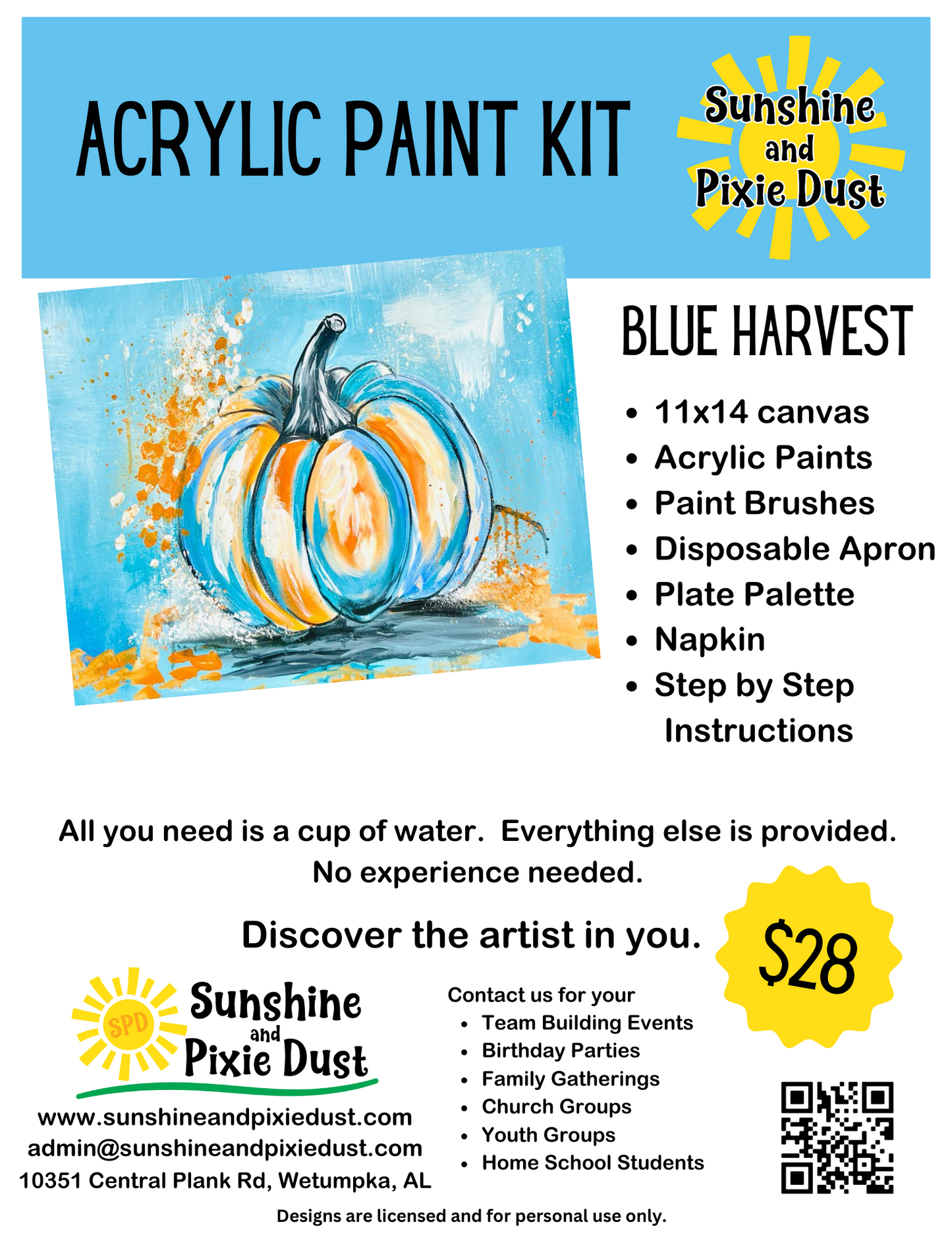 Blue Harvest Acrylic Paint Kit