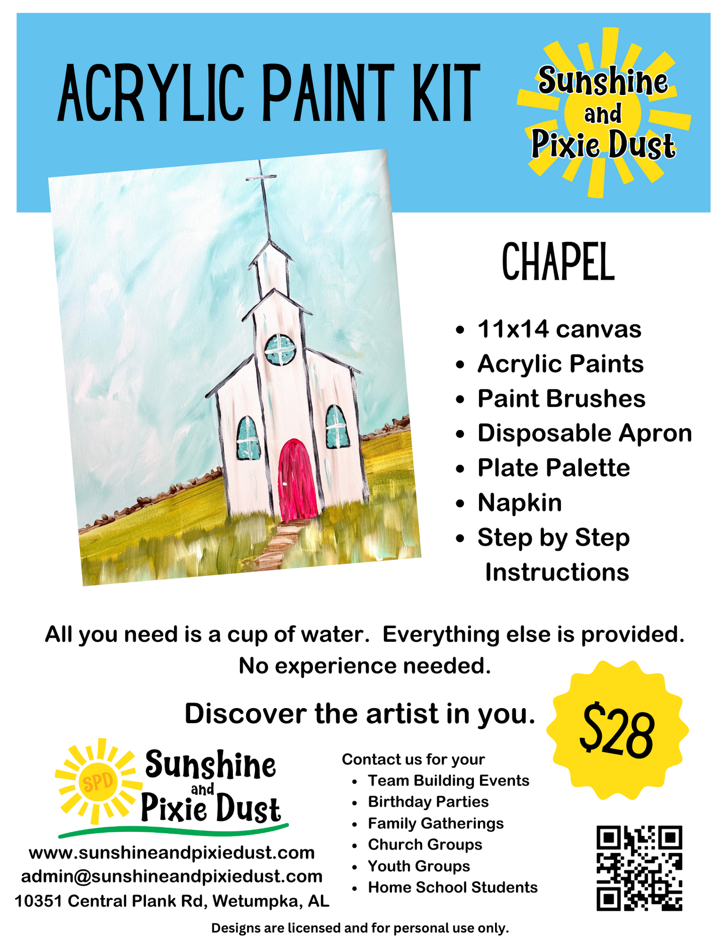 Chapel Acrylic Paint Kit