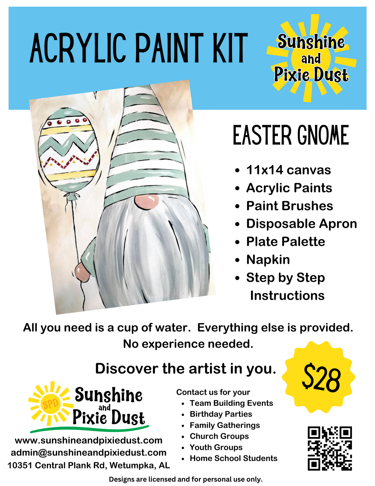 Easter Gnome Acrylic Paint Kit