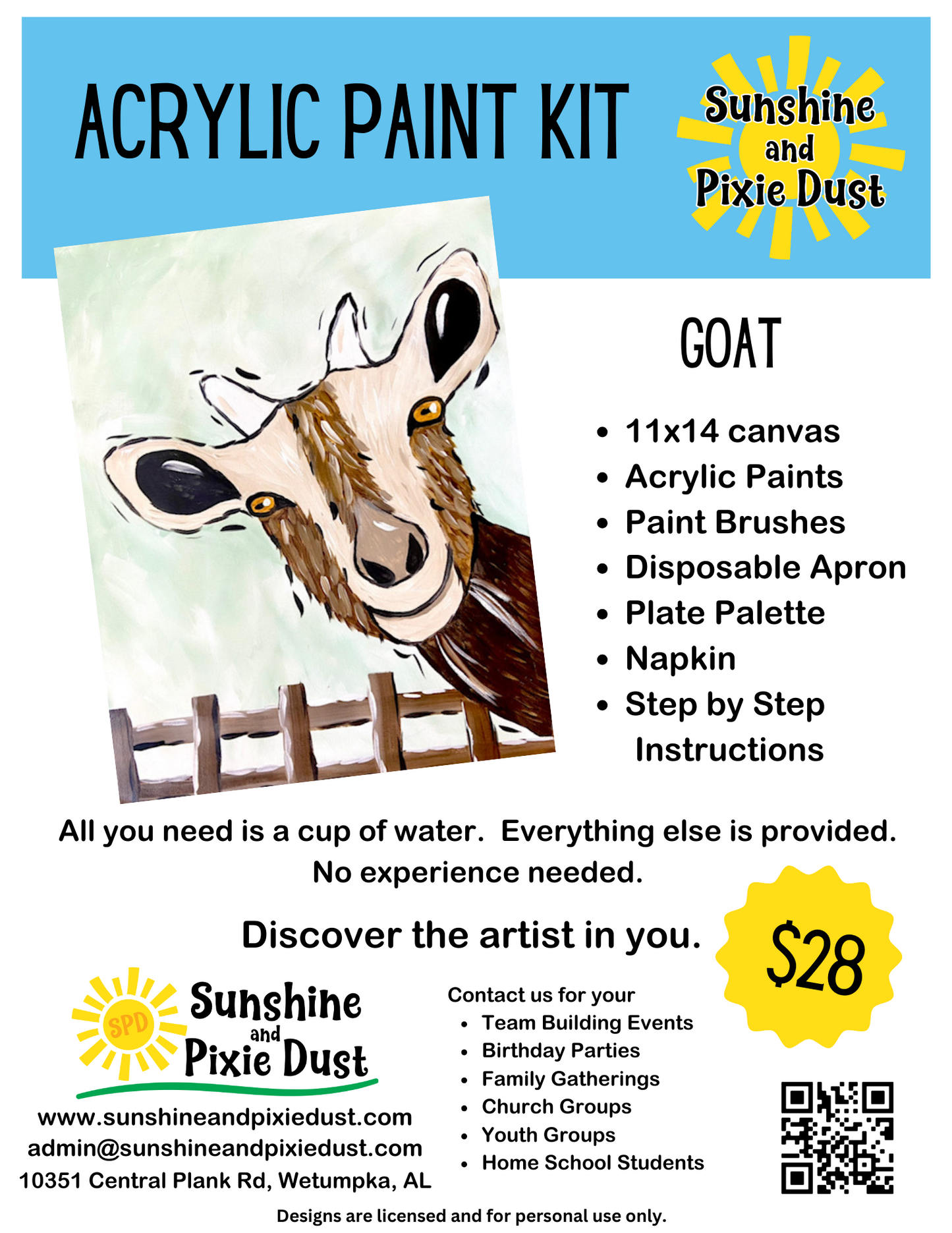 Goat Acrylic Paint Kit
